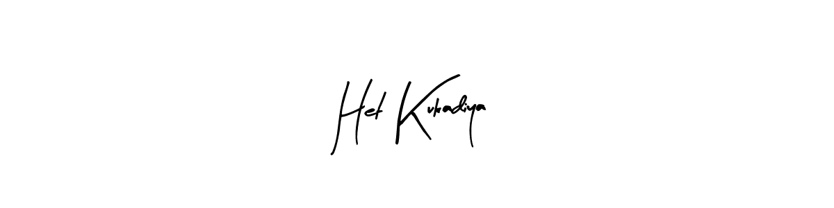 How to make Het Kukadiya name signature. Use Arty Signature style for creating short signs online. This is the latest handwritten sign. Het Kukadiya signature style 8 images and pictures png