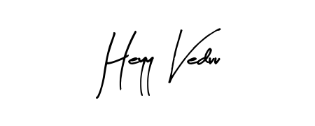 How to make Heyy Veduu name signature. Use Arty Signature style for creating short signs online. This is the latest handwritten sign. Heyy Veduu signature style 8 images and pictures png