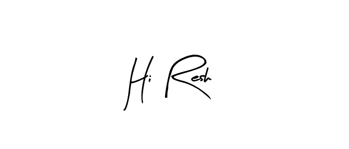 if you are searching for the best signature style for your name Hi Resh. so please give up your signature search. here we have designed multiple signature styles  using Arty Signature. Hi Resh signature style 8 images and pictures png