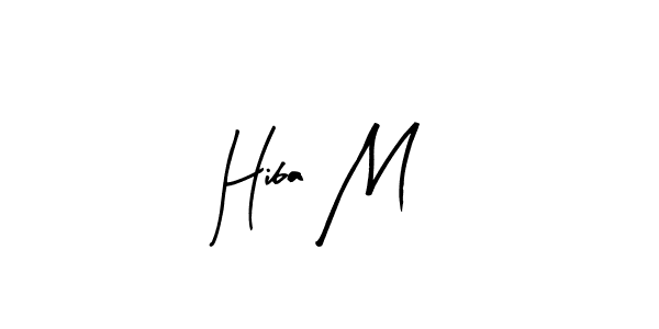 Design your own signature with our free online signature maker. With this signature software, you can create a handwritten (Arty Signature) signature for name Hiba M. Hiba M signature style 8 images and pictures png