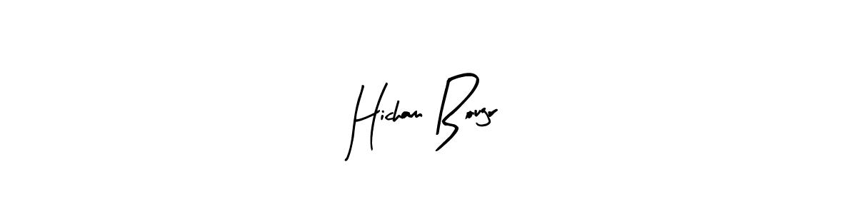 How to Draw Hicham Bougr signature style? Arty Signature is a latest design signature styles for name Hicham Bougr. Hicham Bougr signature style 8 images and pictures png
