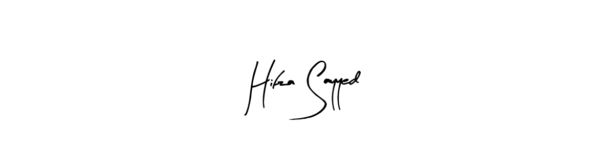 if you are searching for the best signature style for your name Hifza Sayyed. so please give up your signature search. here we have designed multiple signature styles  using Arty Signature. Hifza Sayyed signature style 8 images and pictures png