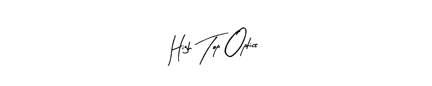 How to make High Top Optics signature? Arty Signature is a professional autograph style. Create handwritten signature for High Top Optics name. High Top Optics signature style 8 images and pictures png