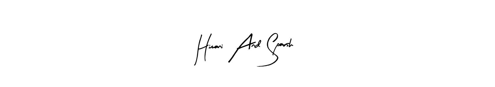 Similarly Arty Signature is the best handwritten signature design. Signature creator online .You can use it as an online autograph creator for name Himani And Sparsh. Himani And Sparsh signature style 8 images and pictures png