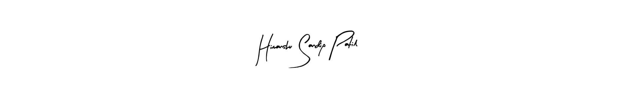 How to make Himanshu Sandip Patil name signature. Use Arty Signature style for creating short signs online. This is the latest handwritten sign. Himanshu Sandip Patil signature style 8 images and pictures png