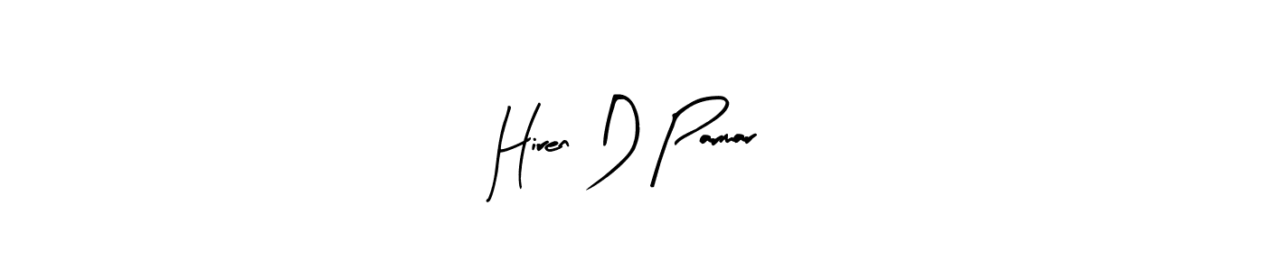The best way (Arty Signature) to make a short signature is to pick only two or three words in your name. The name Hiren D Parmar include a total of six letters. For converting this name. Hiren D Parmar signature style 8 images and pictures png