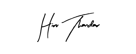 Similarly Arty Signature is the best handwritten signature design. Signature creator online. You can use it as an online autograph creator for name Hiru Thandar. Hiru Thandar signature style 8 images and pictures png