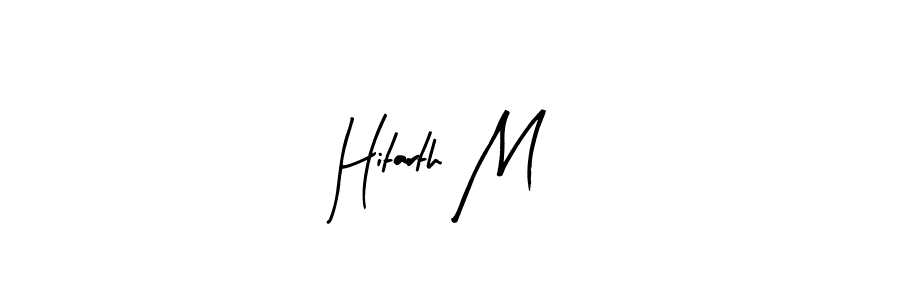 Use a signature maker to create a handwritten signature online. With this signature software, you can design (Arty Signature) your own signature for name Hitarth M. Hitarth M signature style 8 images and pictures png