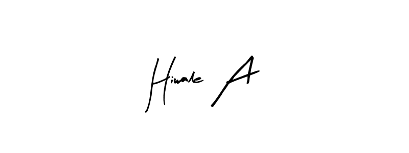 Use a signature maker to create a handwritten signature online. With this signature software, you can design (Arty Signature) your own signature for name Hiwale A. Hiwale A signature style 8 images and pictures png