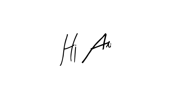 Use a signature maker to create a handwritten signature online. With this signature software, you can design (Arty Signature) your own signature for name Hj Ali. Hj Ali signature style 8 images and pictures png