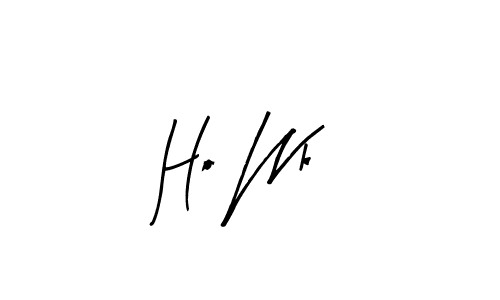 Create a beautiful signature design for name Ho Wk. With this signature (Arty Signature) fonts, you can make a handwritten signature for free. Ho Wk signature style 8 images and pictures png