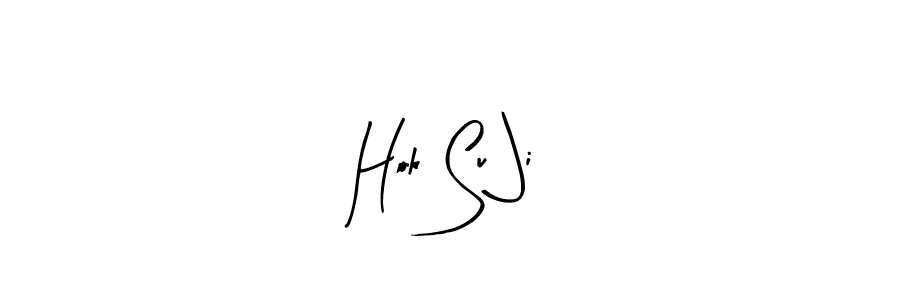 Hok Su Ji stylish signature style. Best Handwritten Sign (Arty Signature) for my name. Handwritten Signature Collection Ideas for my name Hok Su Ji. Hok Su Ji signature style 8 images and pictures png