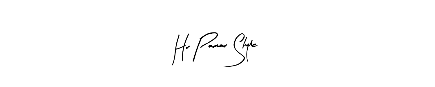 Design your own signature with our free online signature maker. With this signature software, you can create a handwritten (Arty Signature) signature for name Hr Parmar Style. Hr Parmar Style signature style 8 images and pictures png