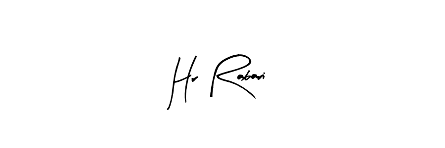 if you are searching for the best signature style for your name Hr Rabari. so please give up your signature search. here we have designed multiple signature styles  using Arty Signature. Hr Rabari signature style 8 images and pictures png