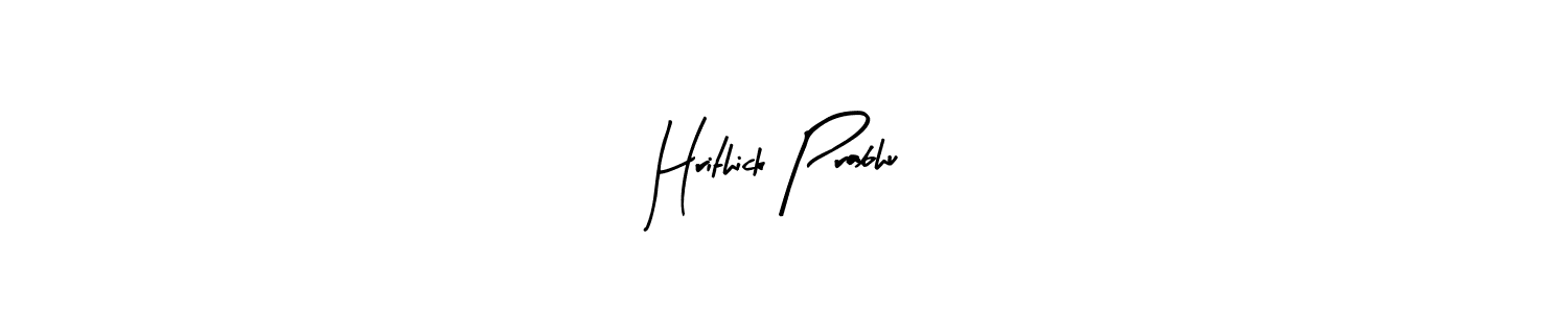 Design your own signature with our free online signature maker. With this signature software, you can create a handwritten (Arty Signature) signature for name Hrithick Prabhu. Hrithick Prabhu signature style 8 images and pictures png