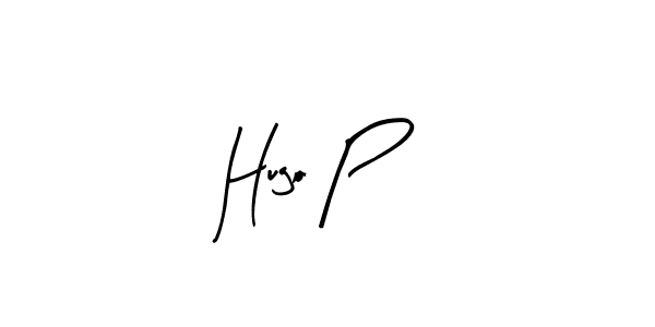 Use a signature maker to create a handwritten signature online. With this signature software, you can design (Arty Signature) your own signature for name Hugo P. Hugo P signature style 8 images and pictures png