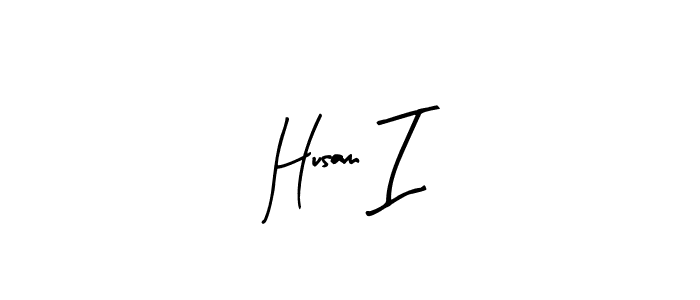 Design your own signature with our free online signature maker. With this signature software, you can create a handwritten (Arty Signature) signature for name Husam I. Husam I signature style 8 images and pictures png