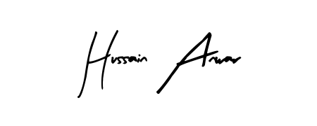 The Arty Signature handwriting style adds charm and authenticity to name Hussain Anwar. A wonderful choice for personal thank-you notes. Hussain Anwar signature style 8 images and pictures png