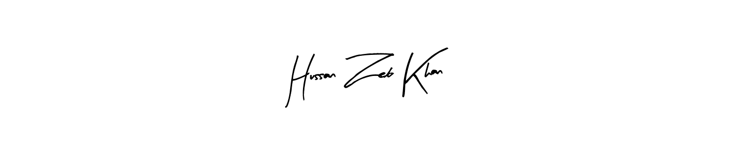 Also we have Hussan Zeb Khan name is the best signature style. Create professional handwritten signature collection using Arty Signature autograph style. Hussan Zeb Khan signature style 8 images and pictures png
