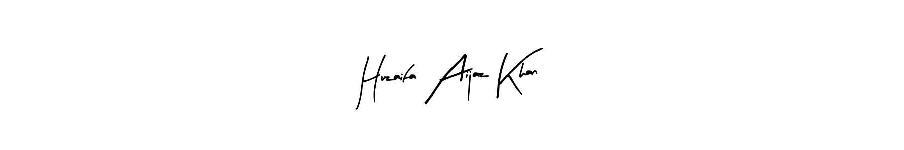 Create a beautiful signature design for name Huzaifa Aijaz Khan. With this signature (Arty Signature) fonts, you can make a handwritten signature for free. Huzaifa Aijaz Khan signature style 8 images and pictures png