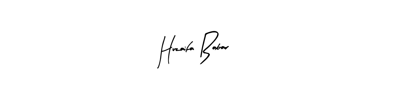 You should practise on your own different ways (Arty Signature) to write your name (Huzaifa Babar) in signature. don't let someone else do it for you. Huzaifa Babar signature style 8 images and pictures png