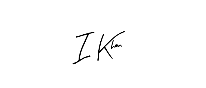 Design your own signature with our free online signature maker. With this signature software, you can create a handwritten (Arty Signature) signature for name I  Khan. I  Khan signature style 8 images and pictures png