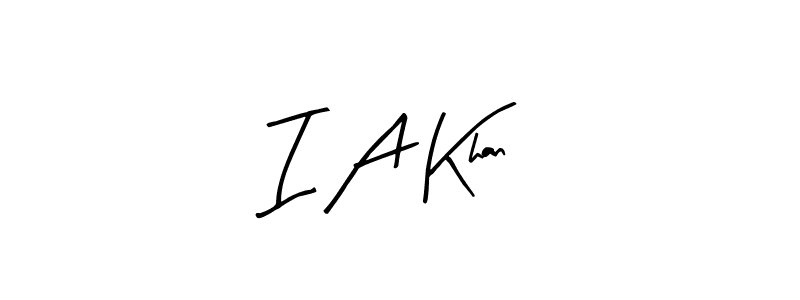 The best way (Arty Signature) to make a short signature is to pick only two or three words in your name. The name I A Khan include a total of six letters. For converting this name. I A Khan signature style 8 images and pictures png