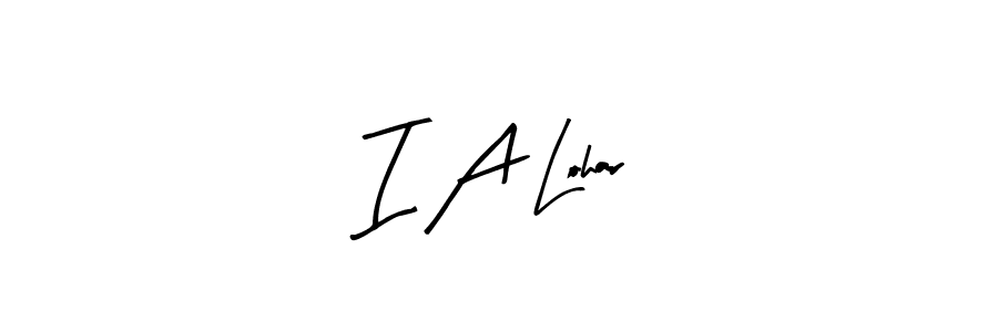 How to make I A Lohar signature? Arty Signature is a professional autograph style. Create handwritten signature for I A Lohar name. I A Lohar signature style 8 images and pictures png