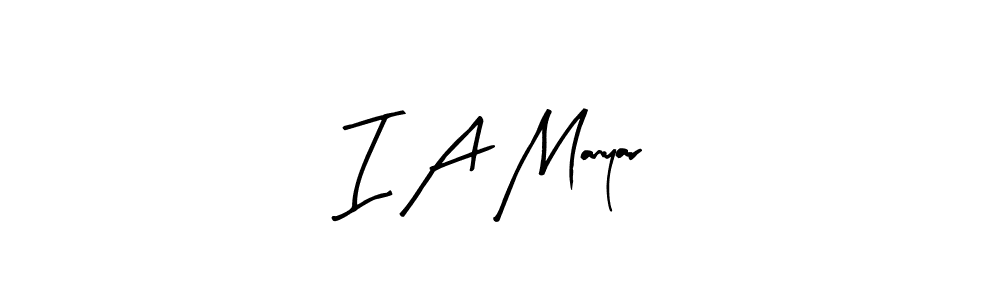 Create a beautiful signature design for name I A Manyar. With this signature (Arty Signature) fonts, you can make a handwritten signature for free. I A Manyar signature style 8 images and pictures png