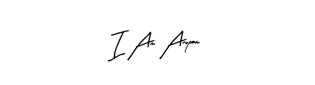 Create a beautiful signature design for name I Am Anupam. With this signature (Arty Signature) fonts, you can make a handwritten signature for free. I Am Anupam signature style 8 images and pictures png