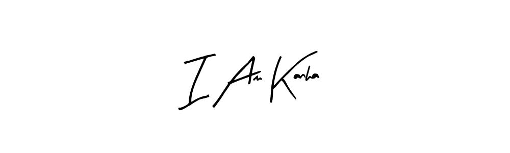 How to make I Am Kanha name signature. Use Arty Signature style for creating short signs online. This is the latest handwritten sign. I Am Kanha signature style 8 images and pictures png