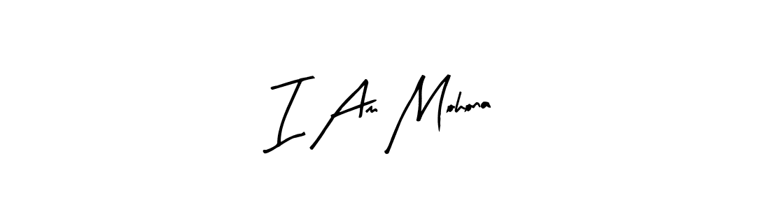 The best way (Arty Signature) to make a short signature is to pick only two or three words in your name. The name I Am Mohona include a total of six letters. For converting this name. I Am Mohona signature style 8 images and pictures png