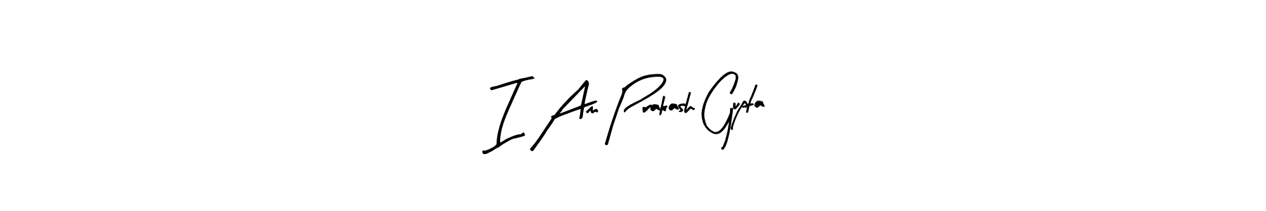 Arty Signature is a professional signature style that is perfect for those who want to add a touch of class to their signature. It is also a great choice for those who want to make their signature more unique. Get I Am Prakash Gupta name to fancy signature for free. I Am Prakash Gupta signature style 8 images and pictures png