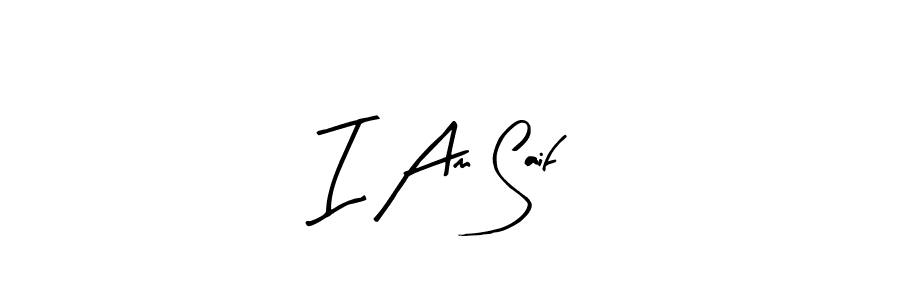 Use a signature maker to create a handwritten signature online. With this signature software, you can design (Arty Signature) your own signature for name I Am Saif. I Am Saif signature style 8 images and pictures png