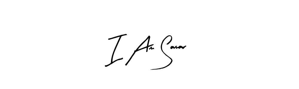 Create a beautiful signature design for name I Am Samar. With this signature (Arty Signature) fonts, you can make a handwritten signature for free. I Am Samar signature style 8 images and pictures png