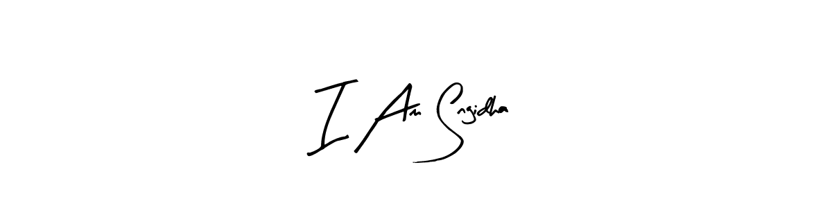 How to make I Am Sngidha name signature. Use Arty Signature style for creating short signs online. This is the latest handwritten sign. I Am Sngidha signature style 8 images and pictures png