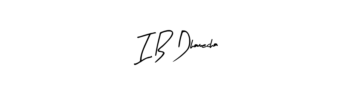 Create a beautiful signature design for name I B Dhamecha. With this signature (Arty Signature) fonts, you can make a handwritten signature for free. I B Dhamecha signature style 8 images and pictures png