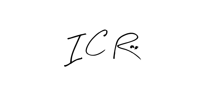 Use a signature maker to create a handwritten signature online. With this signature software, you can design (Arty Signature) your own signature for name I C Rao. I C Rao signature style 8 images and pictures png