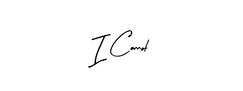 Arty Signature is a professional signature style that is perfect for those who want to add a touch of class to their signature. It is also a great choice for those who want to make their signature more unique. Get I Cannot name to fancy signature for free. I Cannot signature style 8 images and pictures png