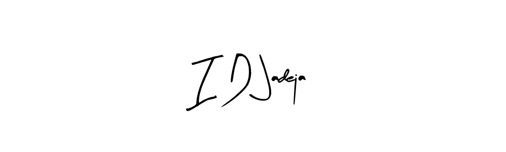 Design your own signature with our free online signature maker. With this signature software, you can create a handwritten (Arty Signature) signature for name I D Jadeja. I D Jadeja signature style 8 images and pictures png