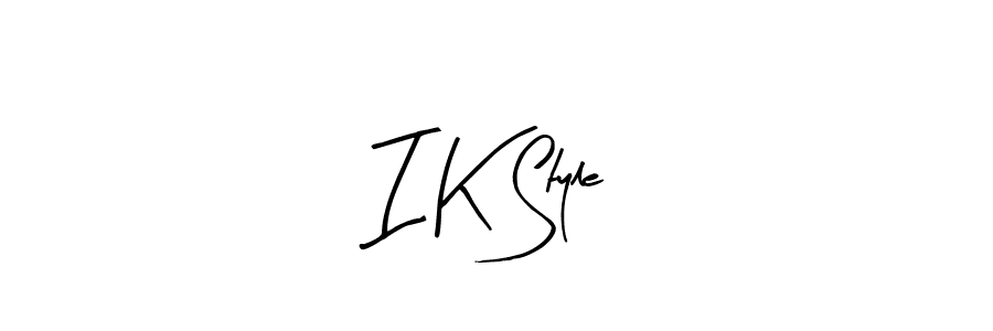 The best way (Arty Signature) to make a short signature is to pick only two or three words in your name. The name I K Style include a total of six letters. For converting this name. I K Style signature style 8 images and pictures png