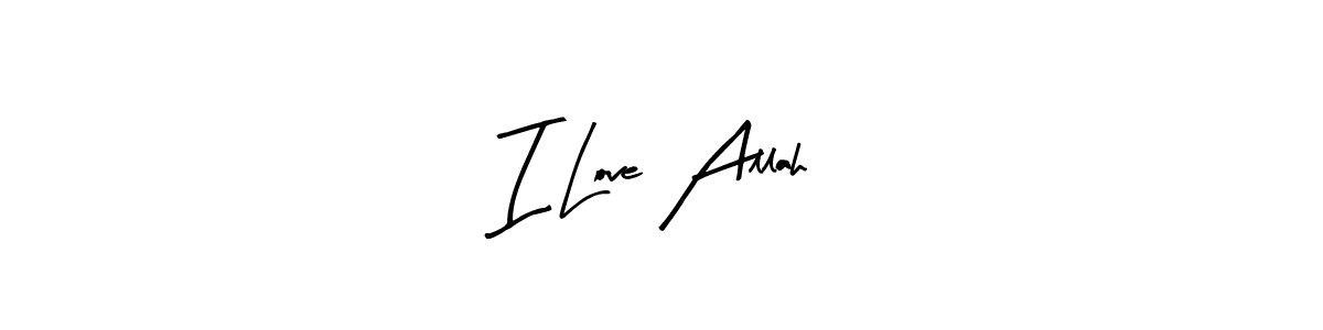 I Love Allah stylish signature style. Best Handwritten Sign (Arty Signature) for my name. Handwritten Signature Collection Ideas for my name I Love Allah. I Love Allah signature style 8 images and pictures png