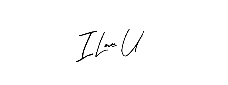 You can use this online signature creator to create a handwritten signature for the name I Love U. This is the best online autograph maker. I Love U signature style 8 images and pictures png