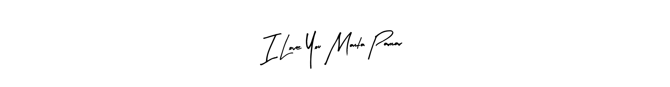 How to make I Love You Mamta Parmar name signature. Use Arty Signature style for creating short signs online. This is the latest handwritten sign. I Love You Mamta Parmar signature style 8 images and pictures png