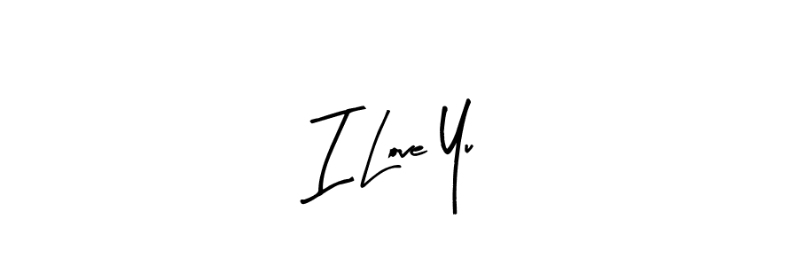 How to make I Love Yu name signature. Use Arty Signature style for creating short signs online. This is the latest handwritten sign. I Love Yu signature style 8 images and pictures png