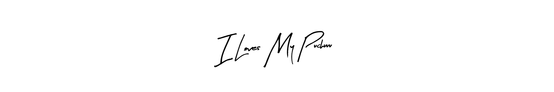 if you are searching for the best signature style for your name I Loves My Puchuuu. so please give up your signature search. here we have designed multiple signature styles  using Arty Signature. I Loves My Puchuuu signature style 8 images and pictures png