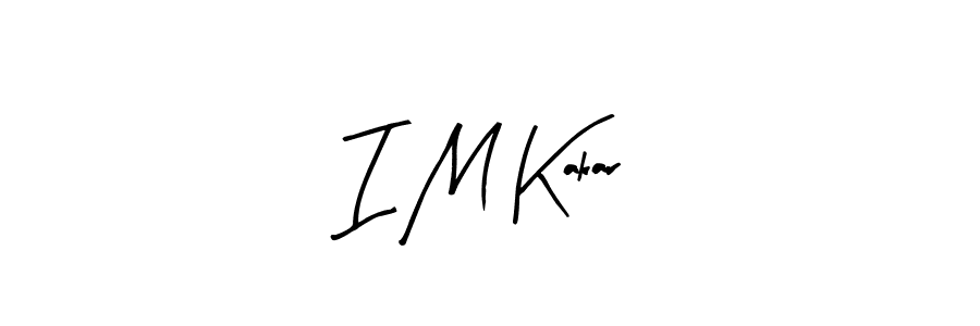 The best way (Arty Signature) to make a short signature is to pick only two or three words in your name. The name I M Kakar include a total of six letters. For converting this name. I M Kakar signature style 8 images and pictures png