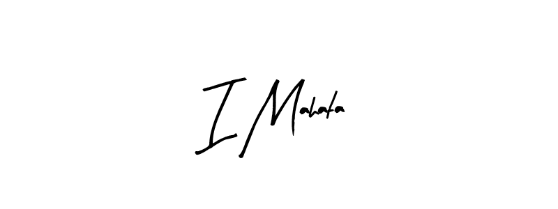 The best way (Arty Signature) to make a short signature is to pick only two or three words in your name. The name I Mahata include a total of six letters. For converting this name. I Mahata signature style 8 images and pictures png