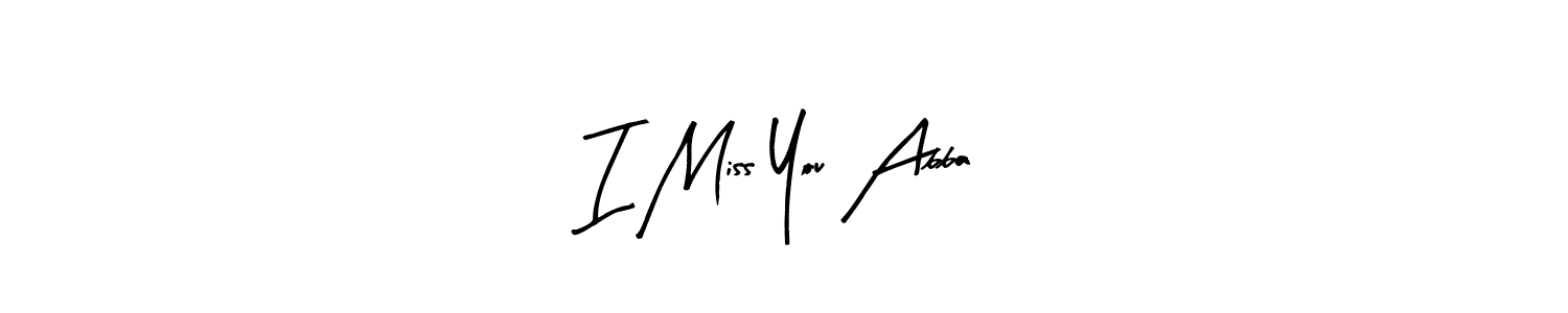How to Draw I Miss You Abba signature style? Arty Signature is a latest design signature styles for name I Miss You Abba. I Miss You Abba signature style 8 images and pictures png