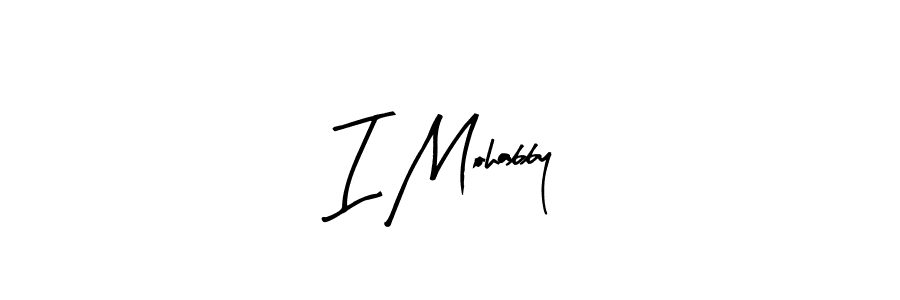 Make a beautiful signature design for name I Mohabby. With this signature (Arty Signature) style, you can create a handwritten signature for free. I Mohabby signature style 8 images and pictures png